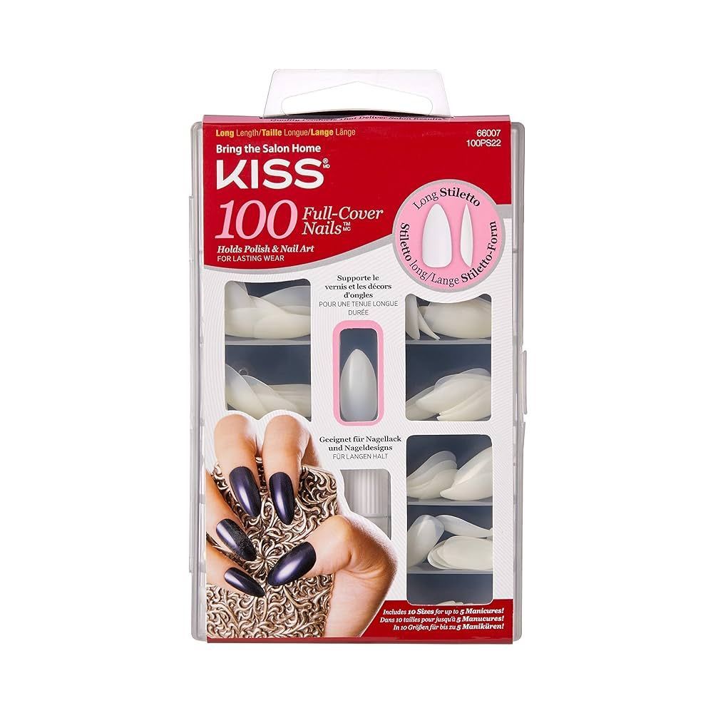 Kiss 100 Full Cover Long Stiletto Nails view 5