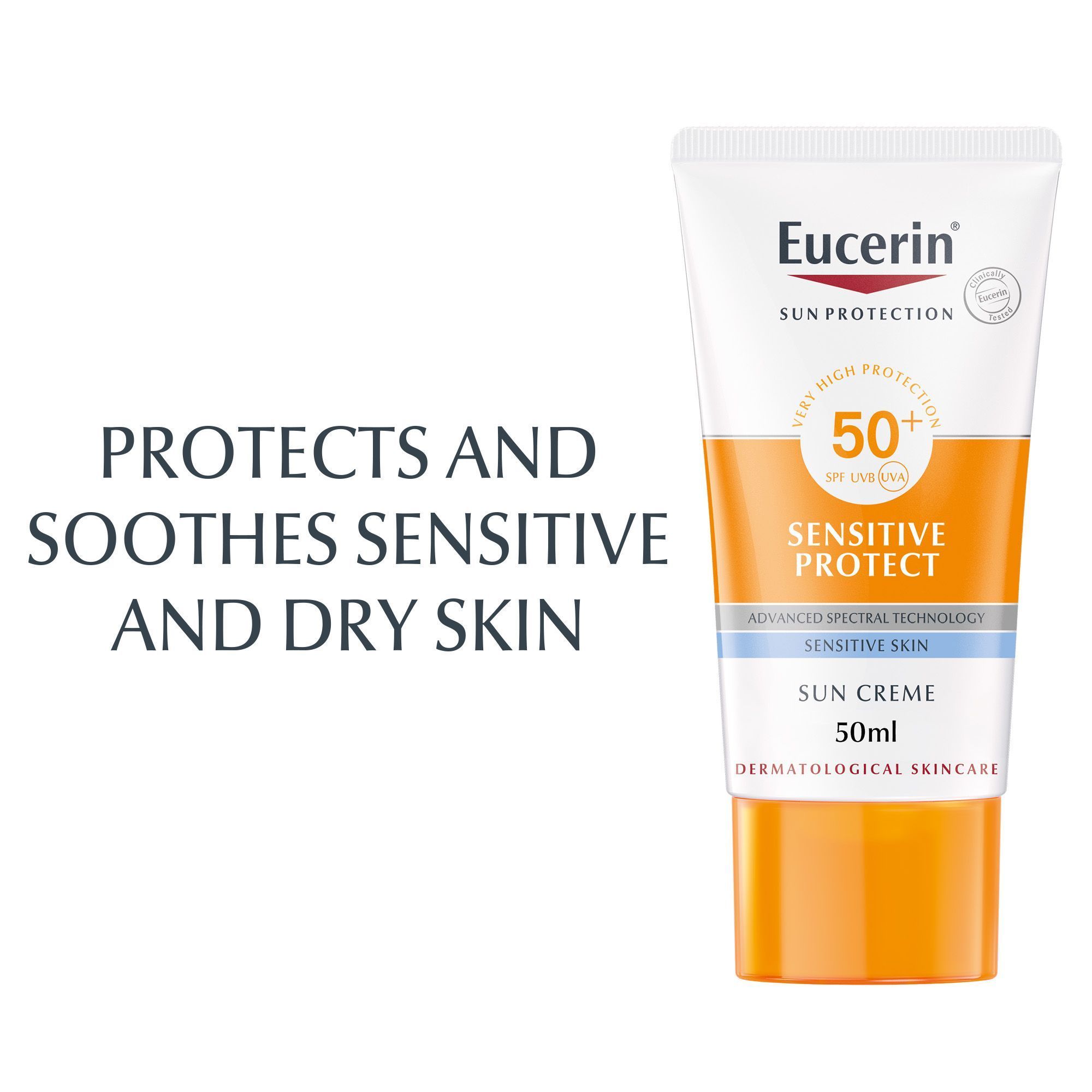 Eucerin Sensitive Protect Sunscreen Face Cream SPF50+, 50ml view 2