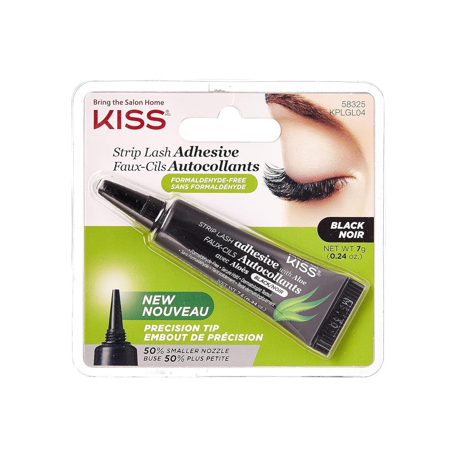 Kiss Black with Aloe Vera Strip Lash Adhesive, 7g - 7