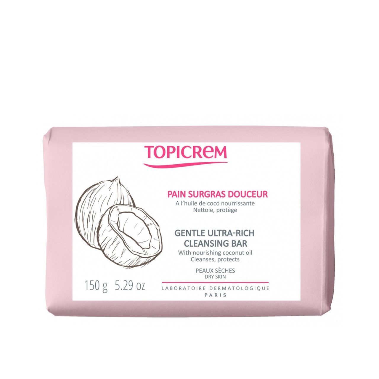Topicrem Gentle Ultra-Rich Cleansing Bar, 150 G view 2