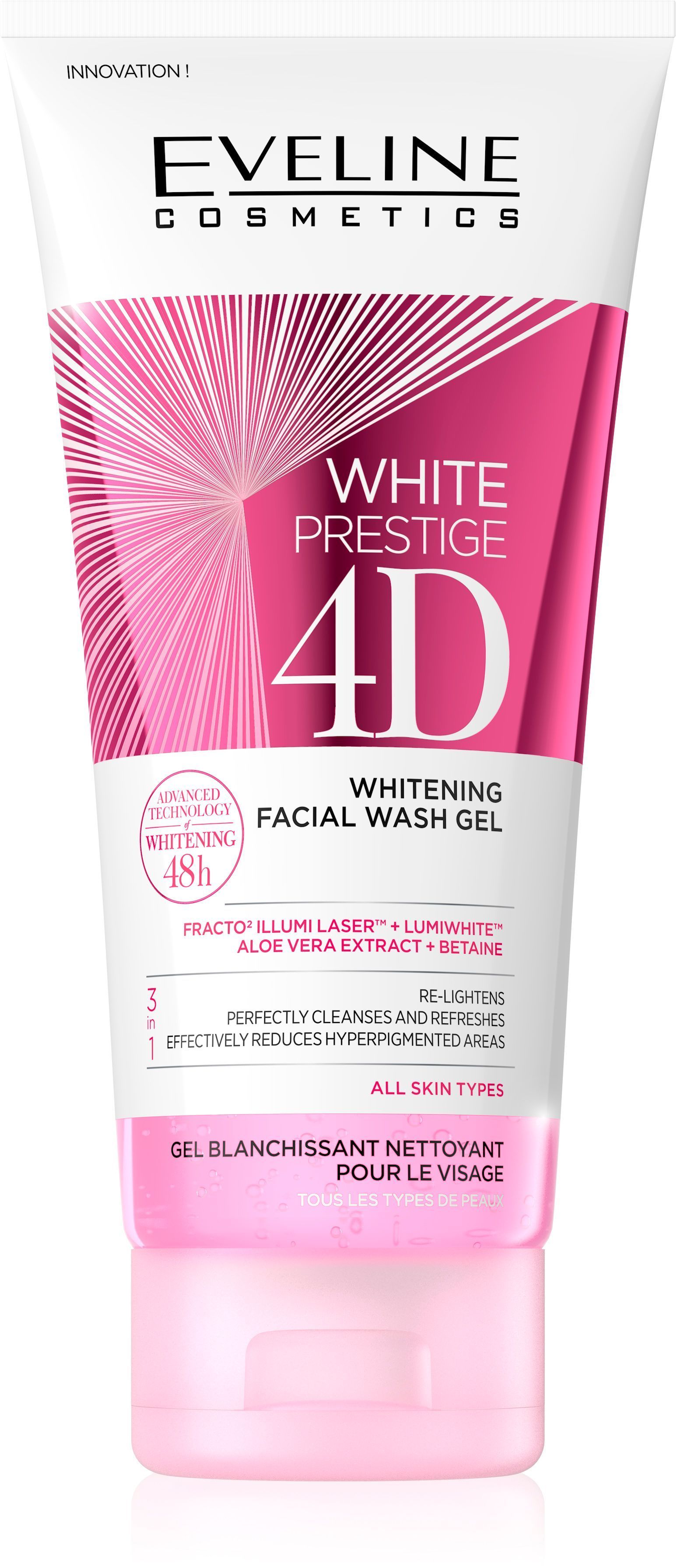 Eveline White Prestige 4D Whitening Facial Wash Gel 200Ml