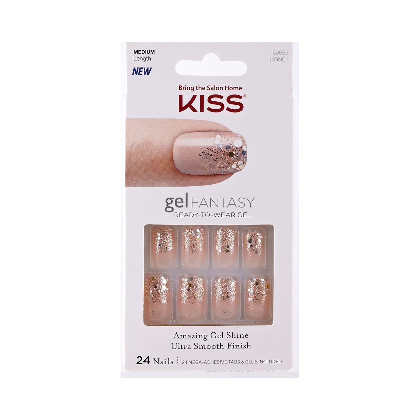Kiss Gel Fantasy Nails Medium Length Kgn01