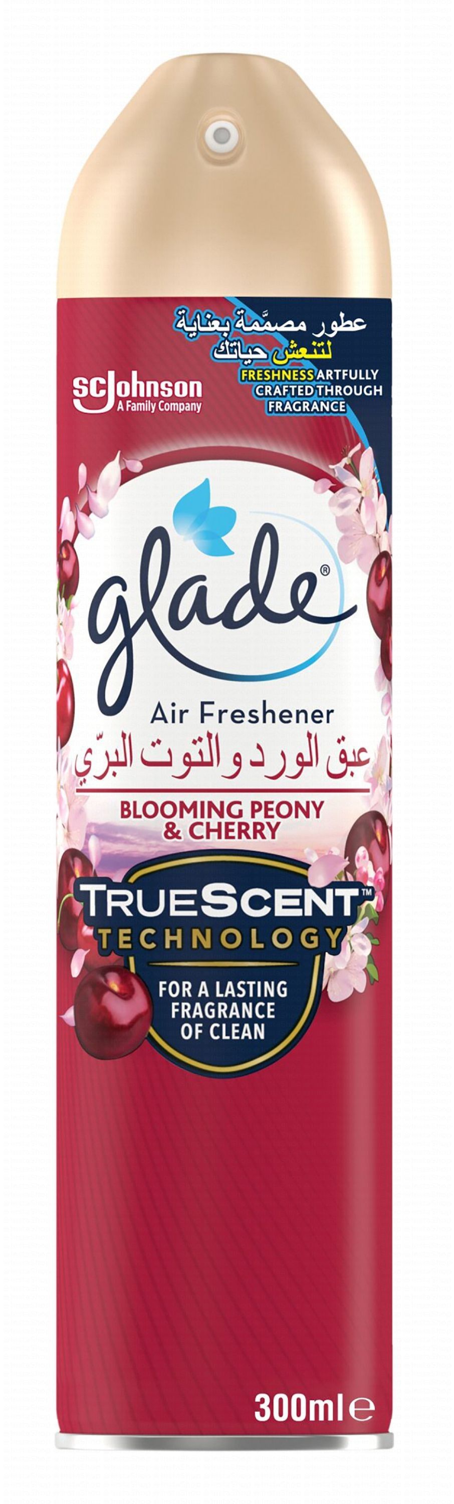 غلاد بخاخ معطر للهواء برائحة زهرة الفاونيا والكرز، 300 مل