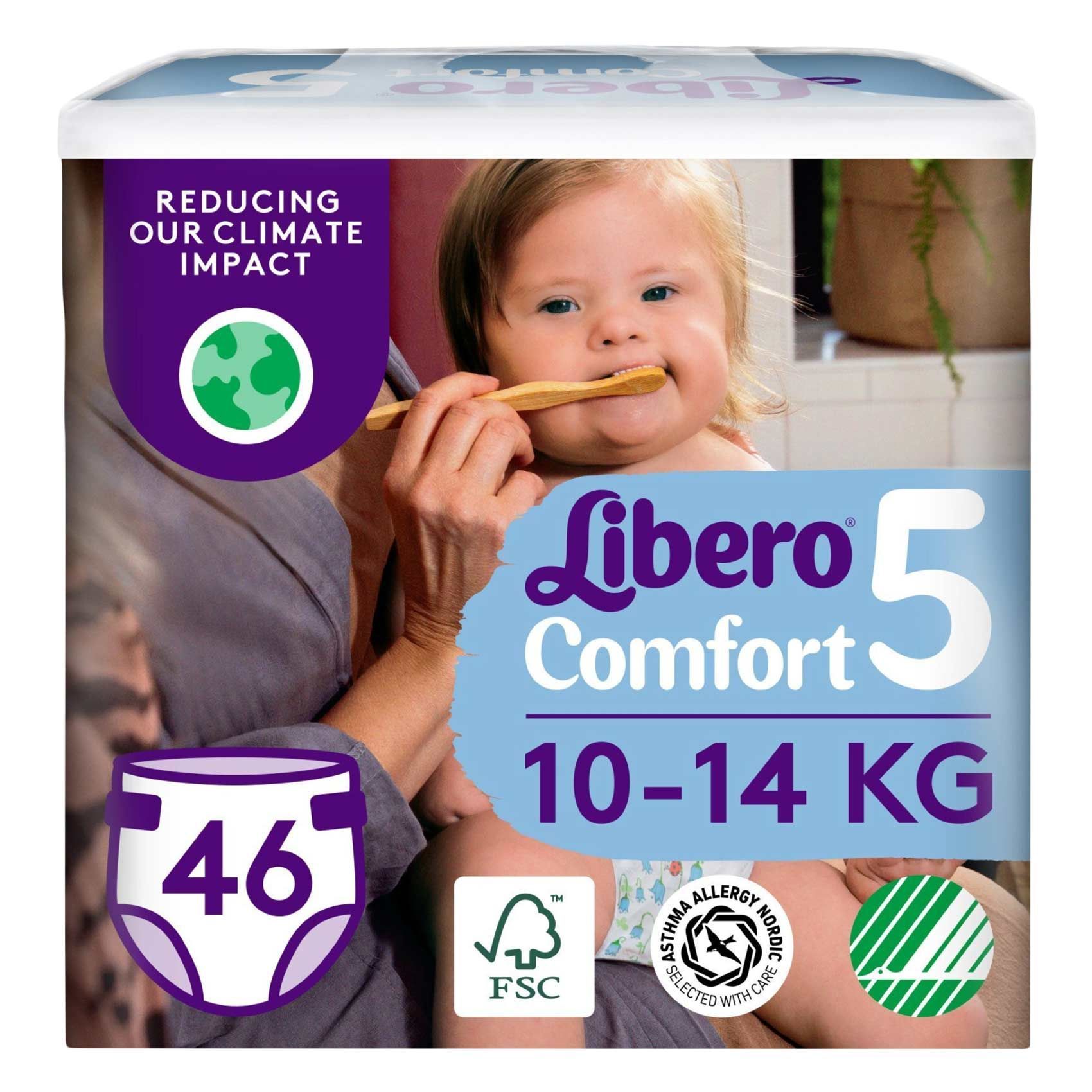Buy Libero Comfort Baby Diapers Jumbo Pack, Size 5, 46 Pieces