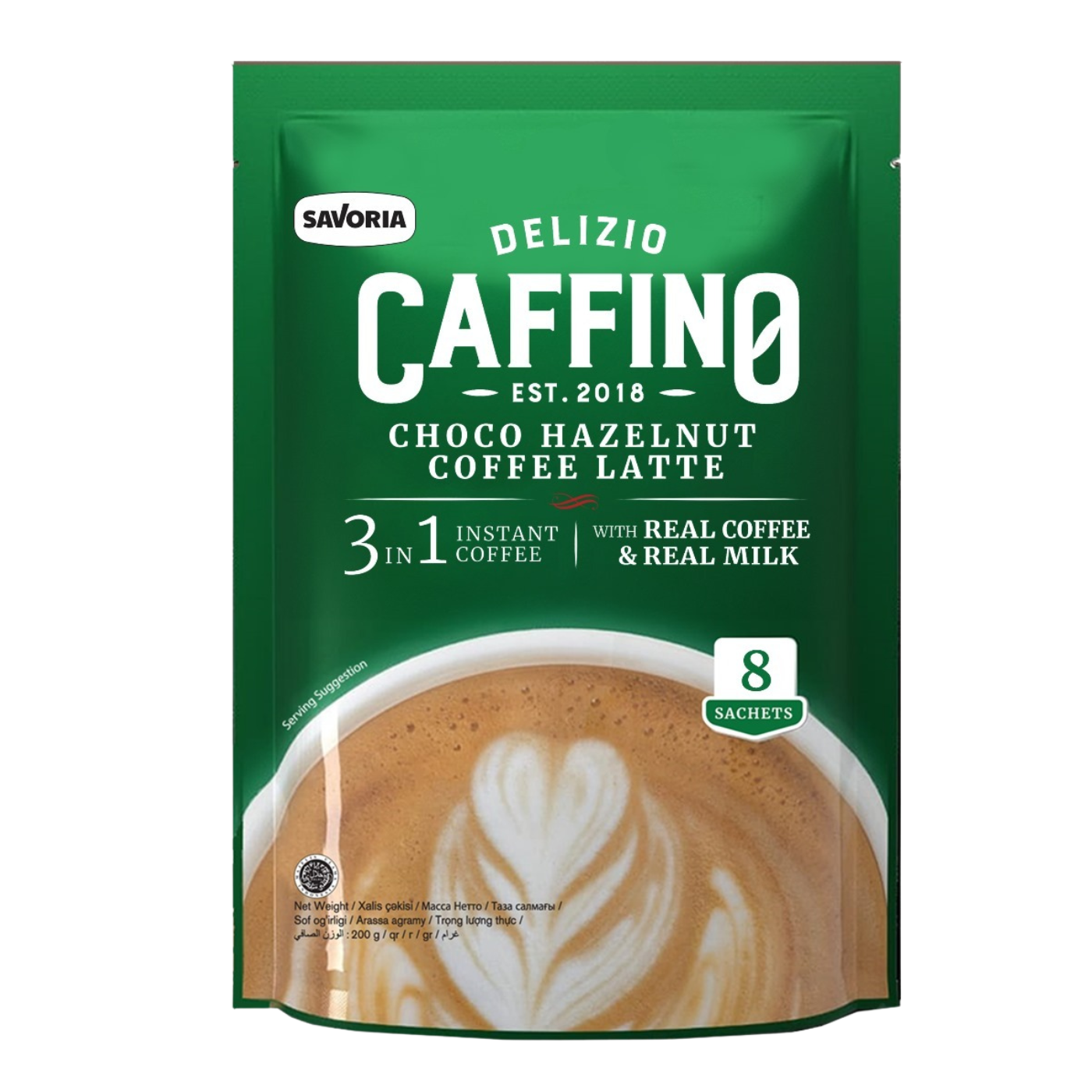 Buy Caffino Latte 3 in 1 Hazelnut Instant Coffee, 8x20g Online in