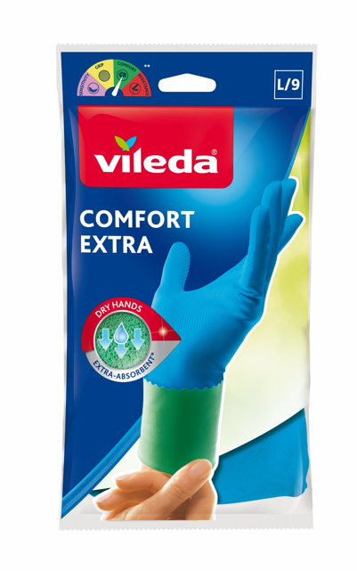 Vileda Gloves Comfort Extra Absorbent Large