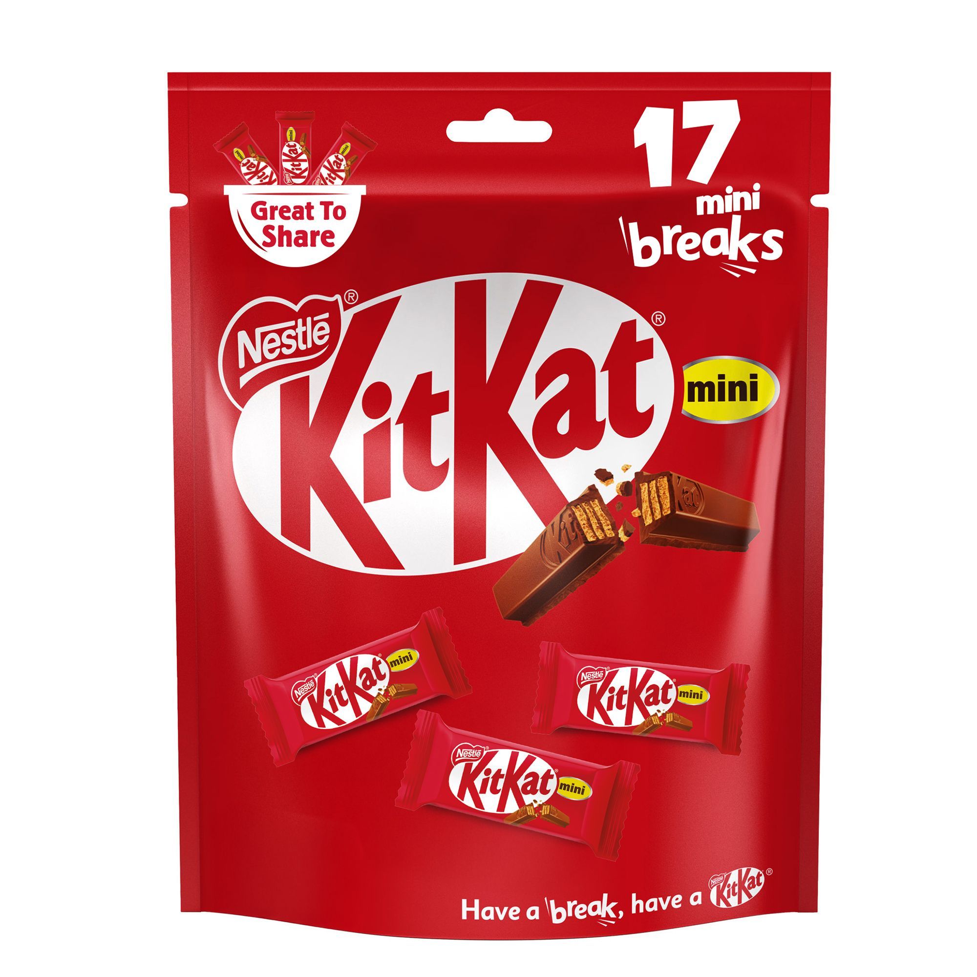 Buy KitKat 2 Fingers Mini Breaks Chocolate Bars (17 Pieces), 229.5