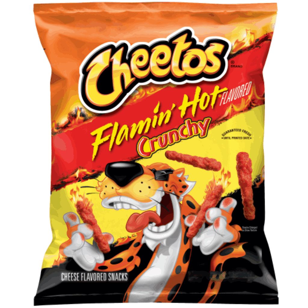 شيتوس فلامين هوت كرانشي شيبس، 35.4 غرام Cheetos Flamin Hot Crunchy Chips, 35.4g