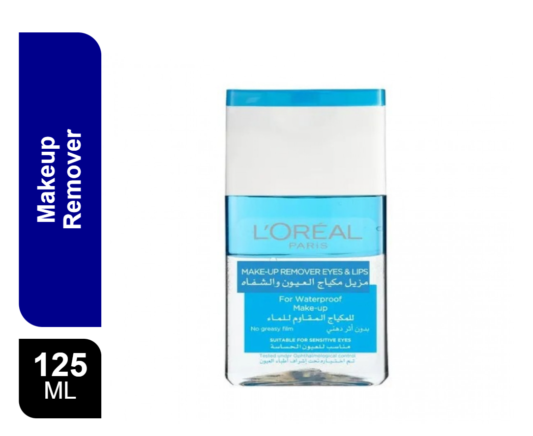 L'Oreal Paris Makeup Remover Eyes And Lips For Waterproof Clear 125ml
