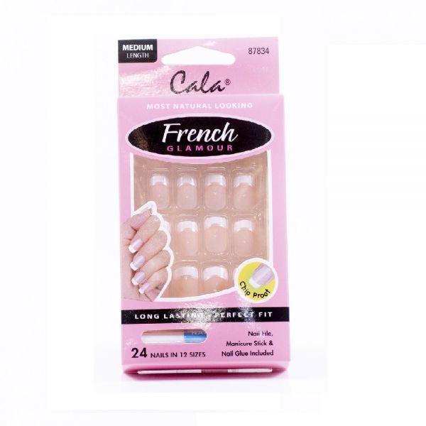 Cala French Glamor Manicure Stick Kit Medium, 24pieces