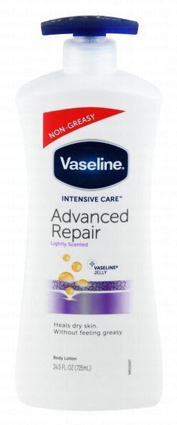 Vaseline Nongeasy Advanced Repair Lightly Scented Body Lotion for Dry Skin, 725ml