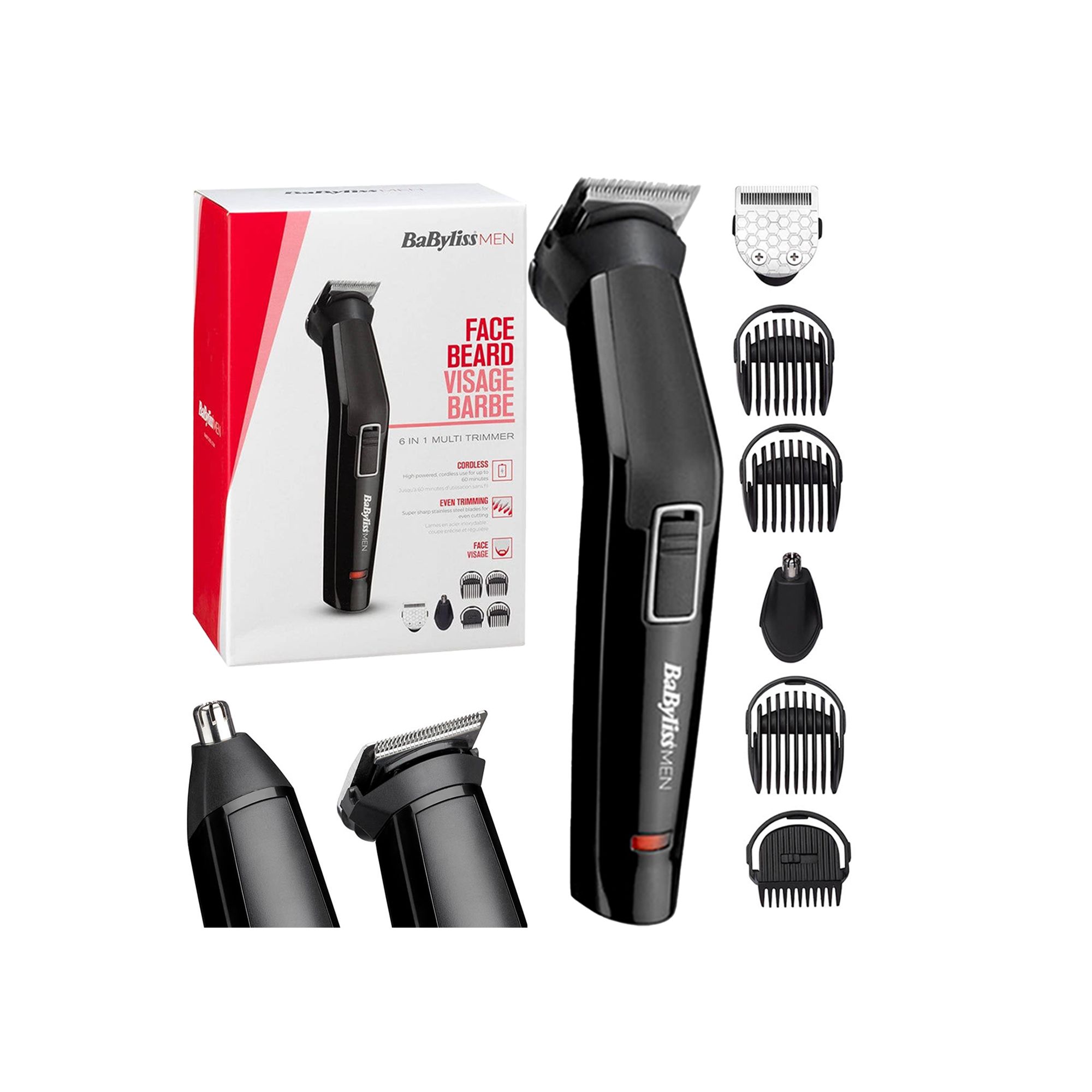 Babyliss Multi GR 6-In-1 Black Male Grooming Trimmer MT725E