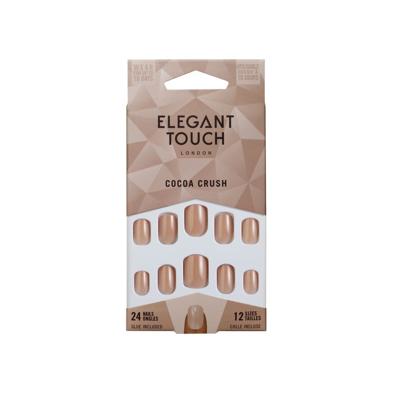 Elegant Touch Cocoa Crush Nails, 24 Nails