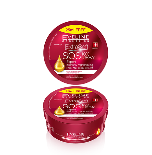 Eveline Extra Soft Sos 10 % Urea Face Body Cream 175 Ml