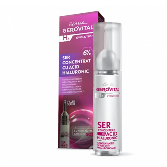 Gerovital Concentrated Serum with Hyaluronic Acid 6% H3 Evolution, 10ml