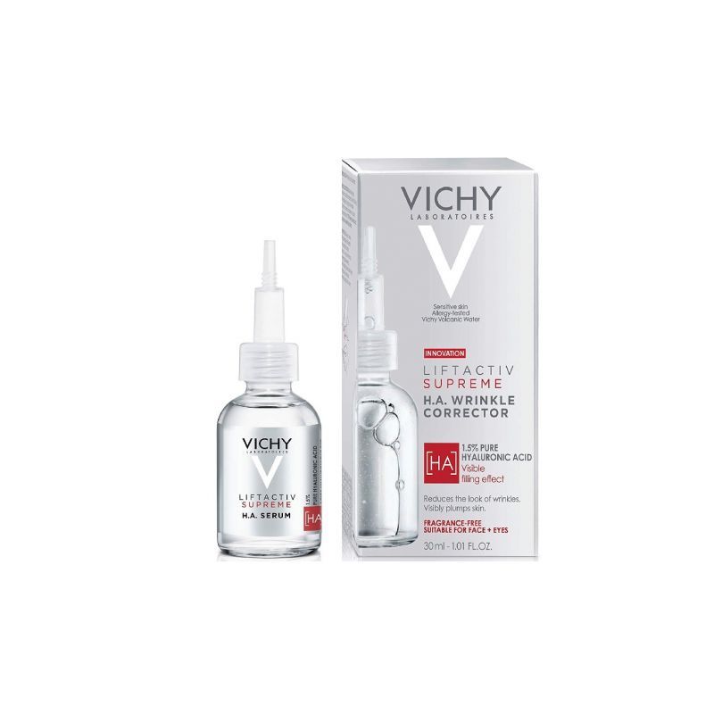 Vichy Liftactiv Supreme HA Filler Hyaluronic Acid Serum To Reduce Wrinkles, Plump, & Smooth, 30ml