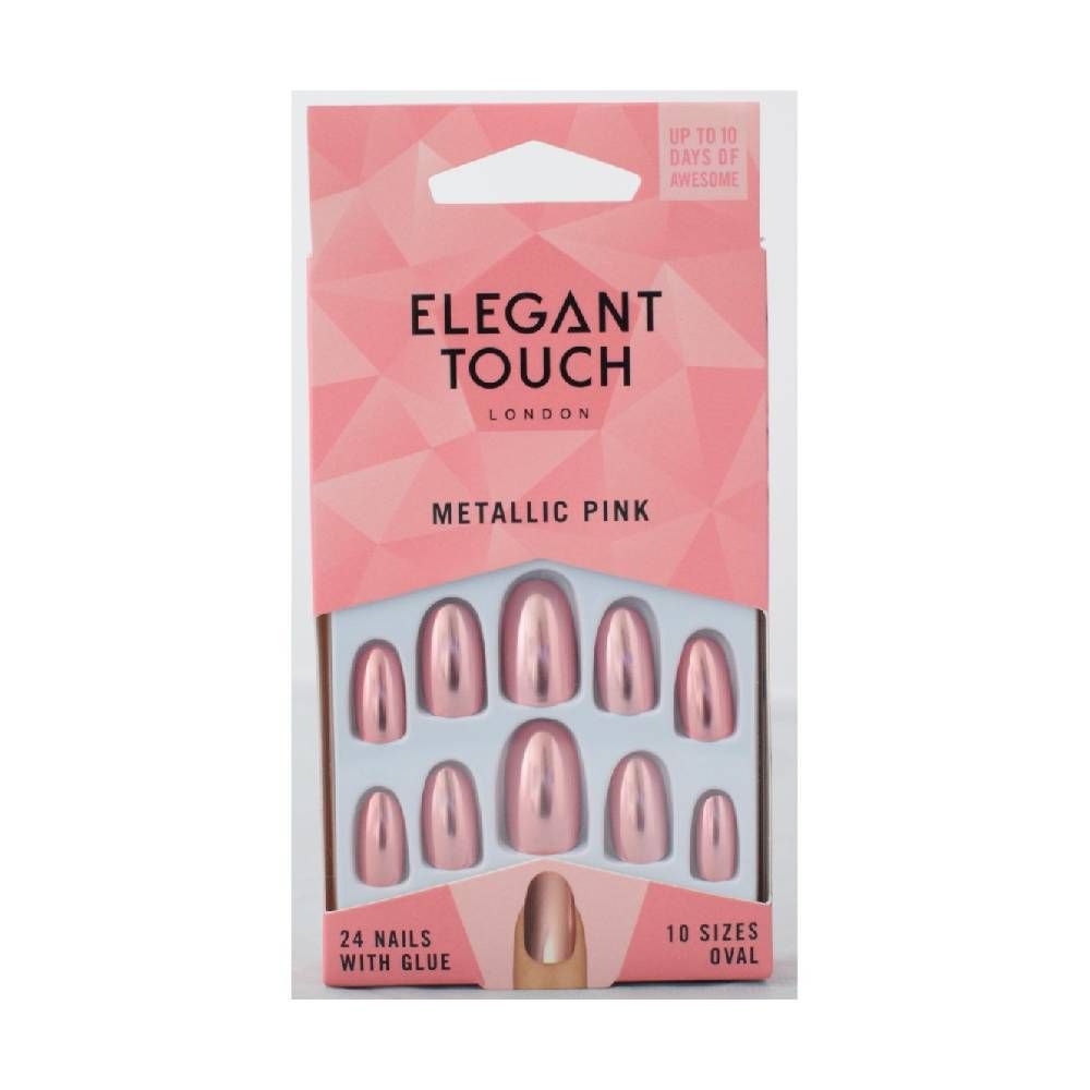 Elegant Touch Nails, Metallic Pink