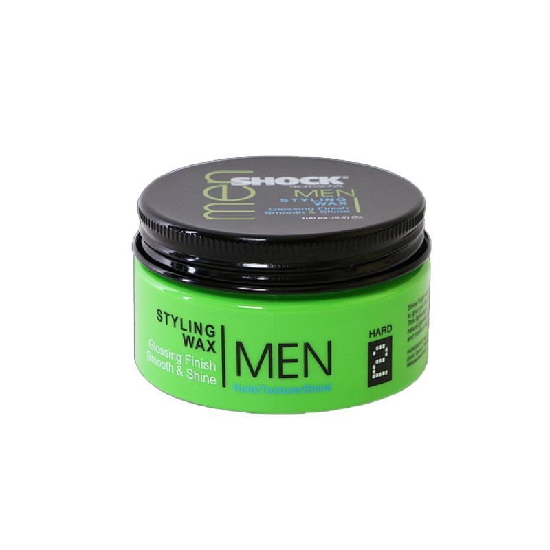 Shock Professional Men Glossing Finish Smooth & Shine Hard Styling Wax, 100ml