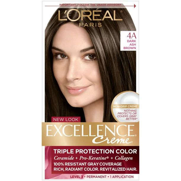 L'Oreal Hair Color Excellence Creme 4.1 Dark Ash Brown