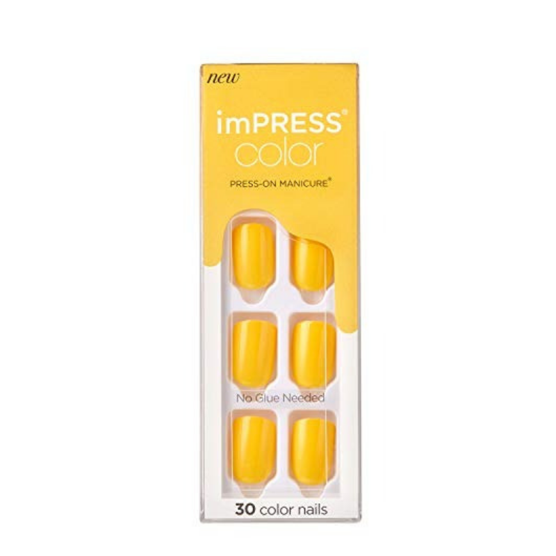 Impress Color One Step Press-On Manicure Kit, Yolo 022, 30 Per Pack