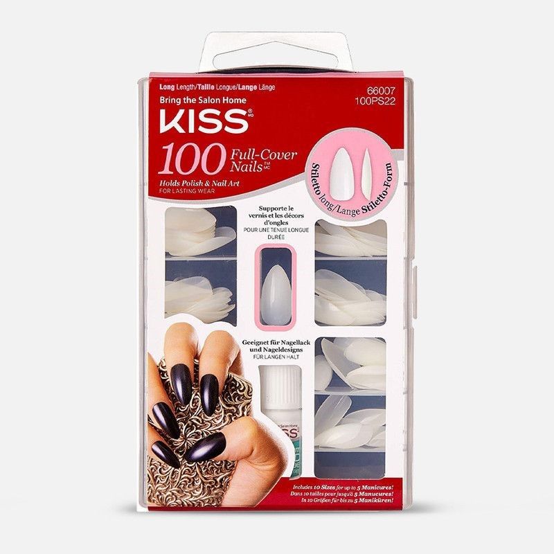 Kiss 100 Full Cover Long Stiletto Nails