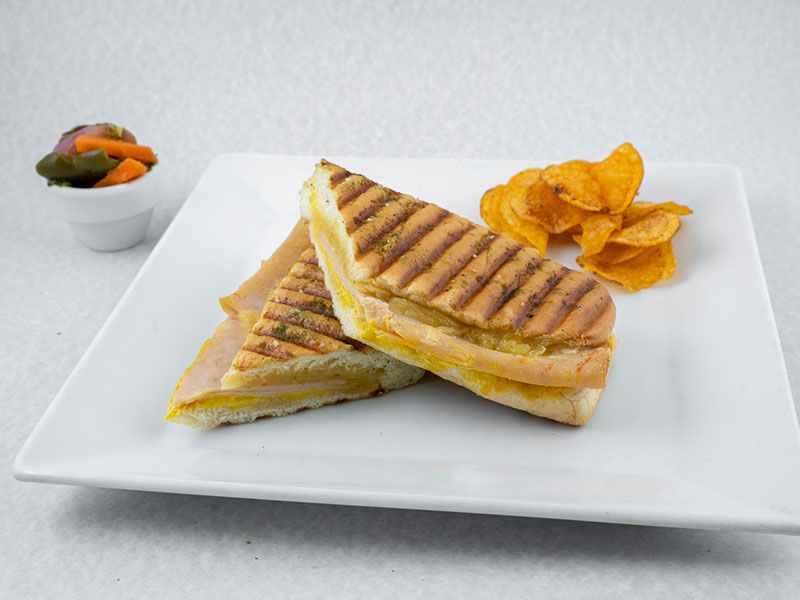 Turkey With Cheese Panini Sandwich