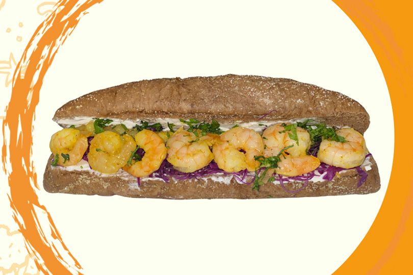 Grilled shrimp sandwich