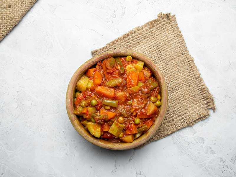 Mixed Vegetable Casserole with Meat