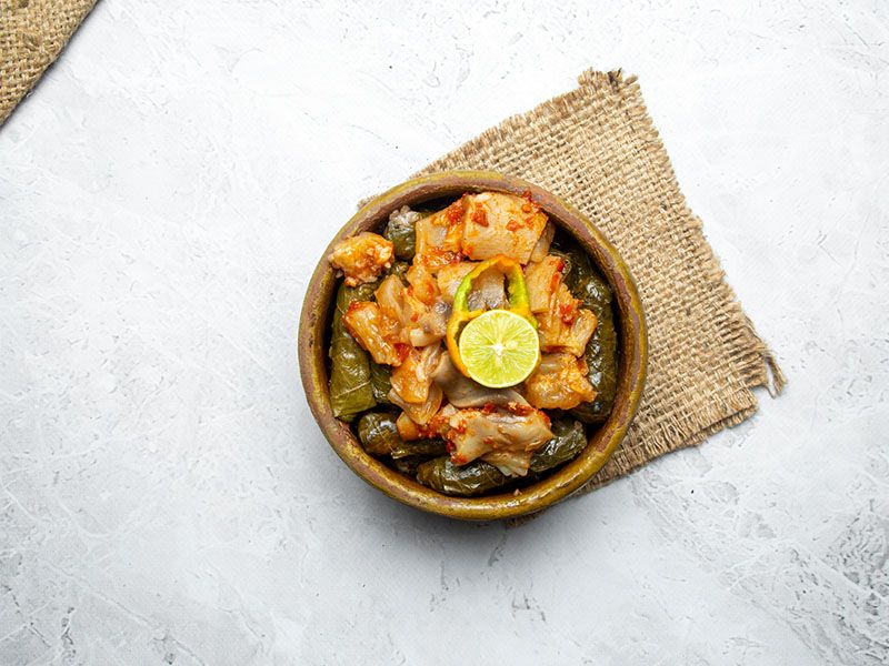Vine Leaves With Knuckles Casserole