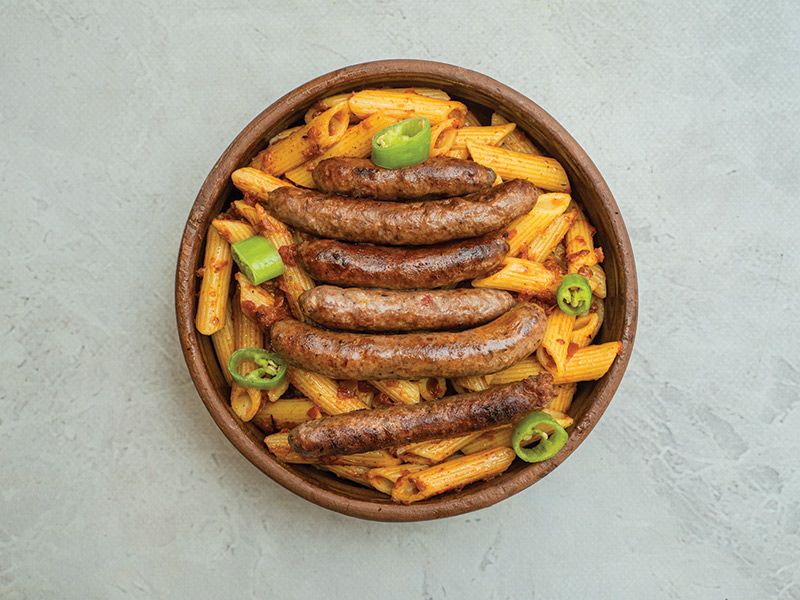 Pasta Casserole With Oriental Sausage