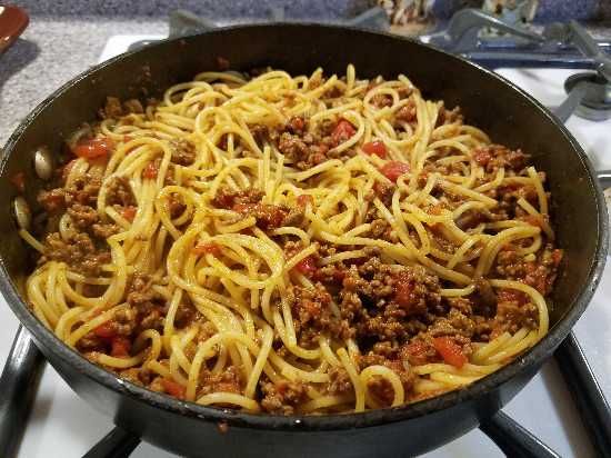 Spaghetti Meat Shawarma