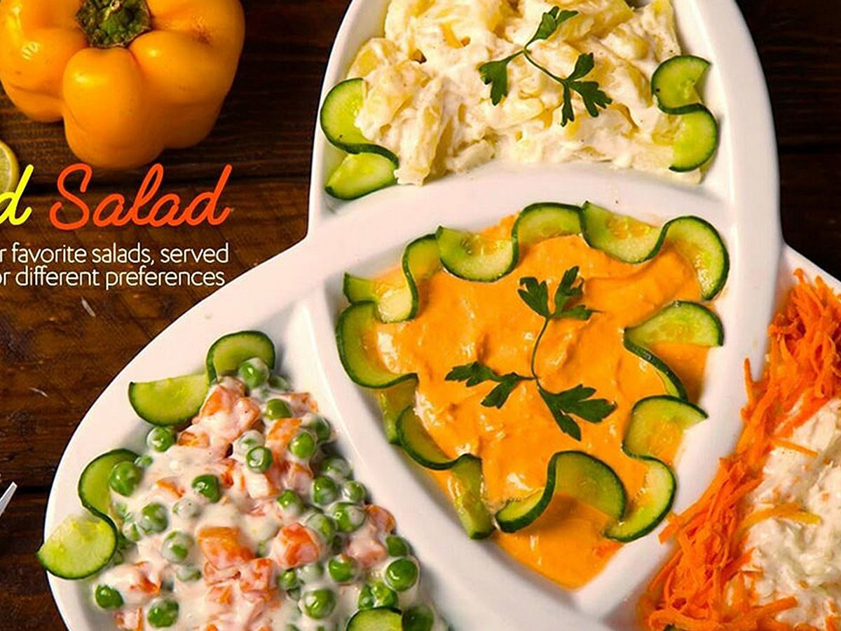 Russian Salad - Coleslaw - Potato with Mayonnaise