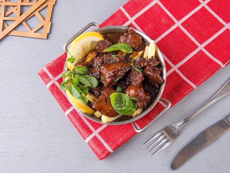 Seasoned Freekeh Dish with Liver