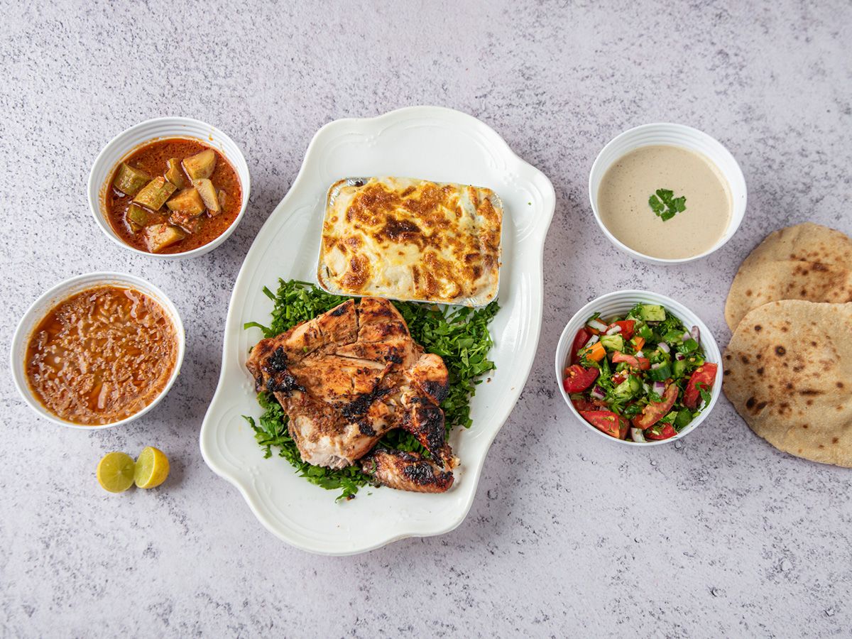 Quarter Chicken Meal with Béchamel Pasta
