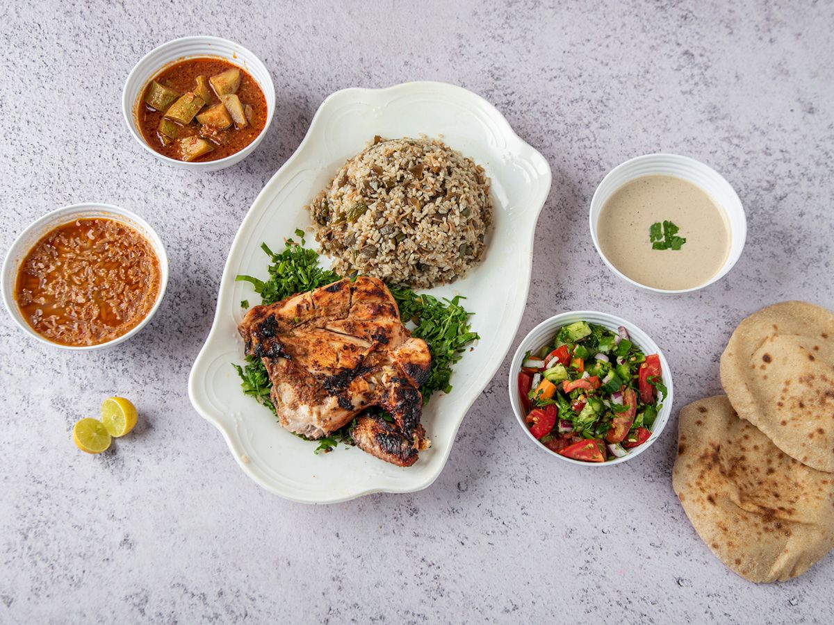 Quarter Chicken With Vegetables Meal