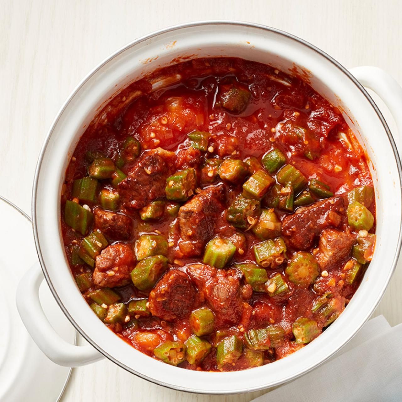 Okra Wi Meat Casserole