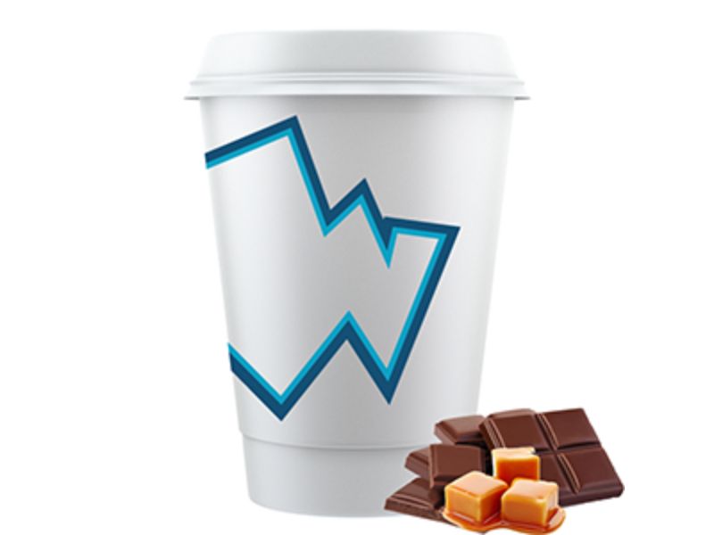 Hot chocolate with caramel