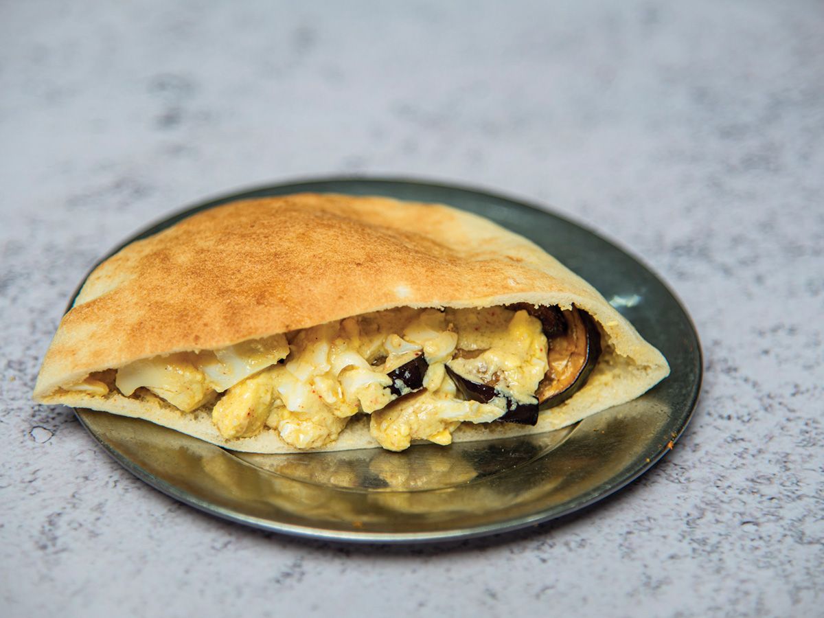 Egg And Eggplant Sandwich