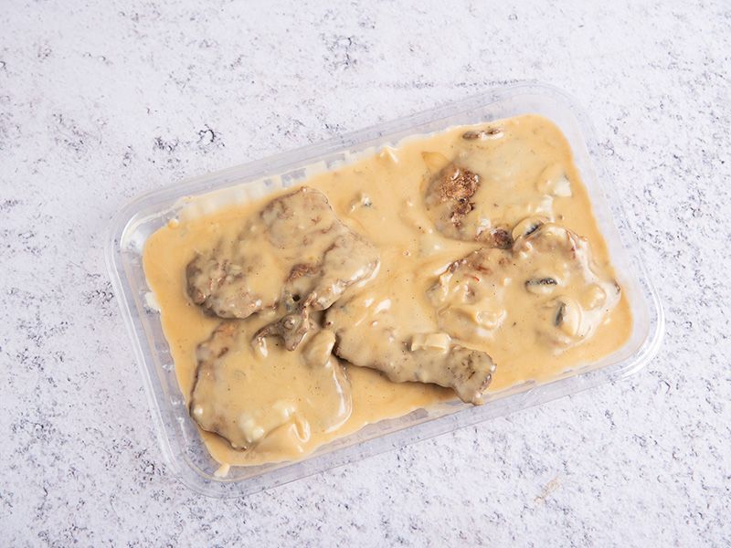 Veal Piccata with Mushroom Sauce, 3 Pieces
