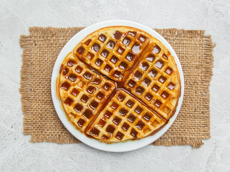 Waffle With Special Caramel Sauce