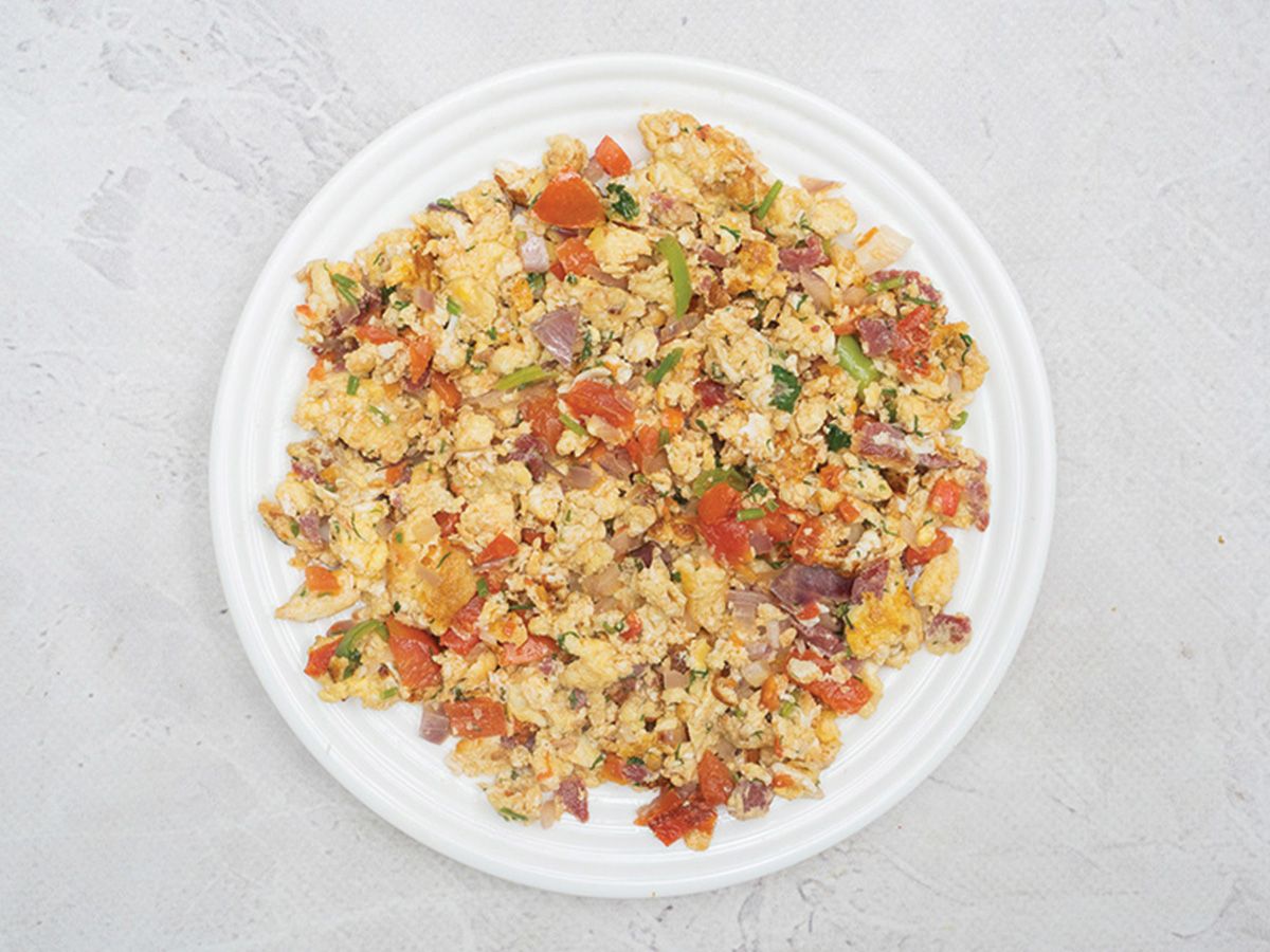 Bastirma Eggs Plate