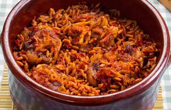 Orzo with Meat Casserole