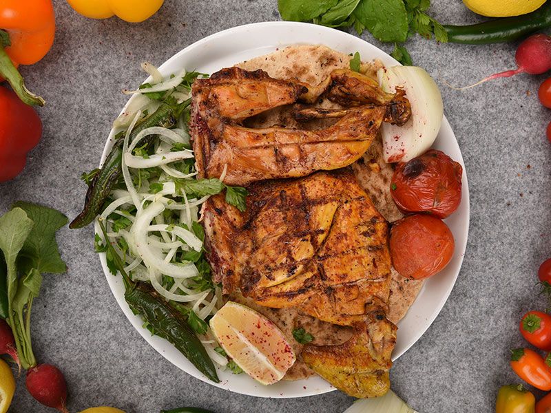 1/2 Grilled Chicken Platter