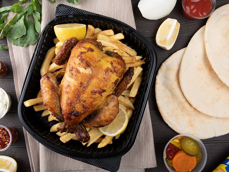 Whole grilled chicken