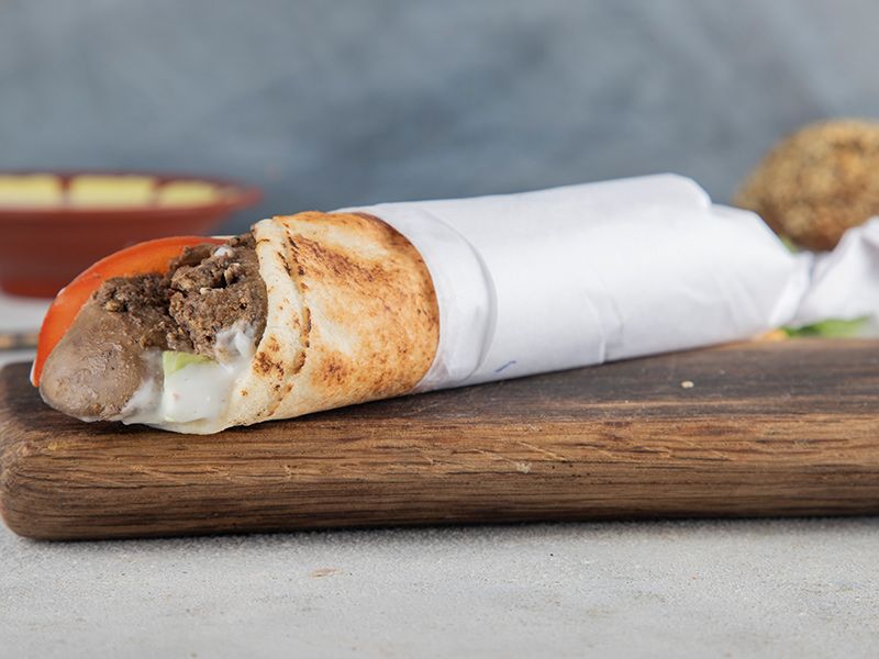 Syrian Chicken Liver Large Sandwich XL Syrian Bread