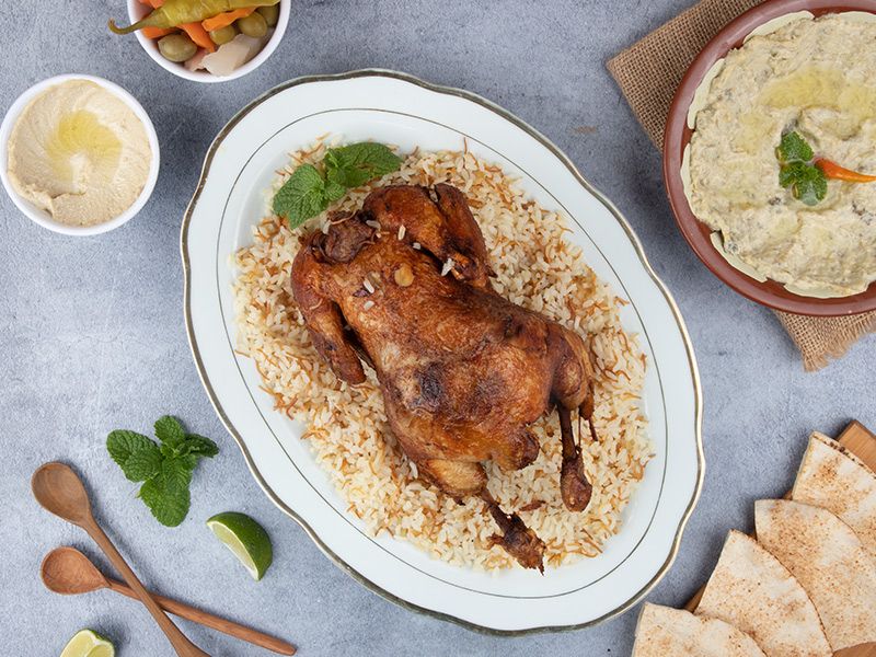 Whole Mathbi Chicken With Bread