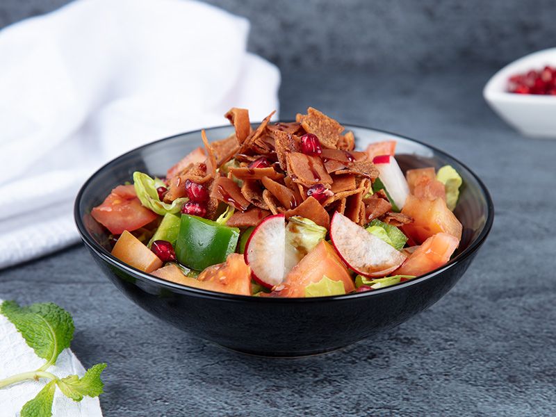 Eggplant Fattoush Salad