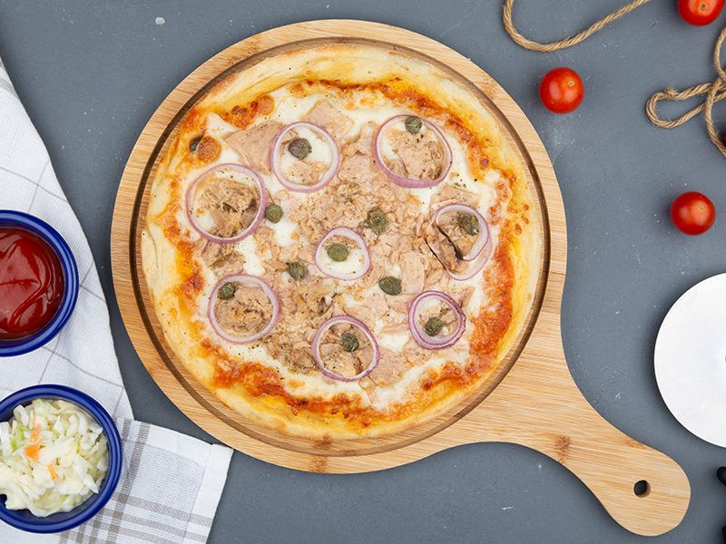 Tuna Stuffed Crust Pizza