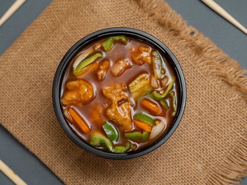 Sweet and sour chicken dish