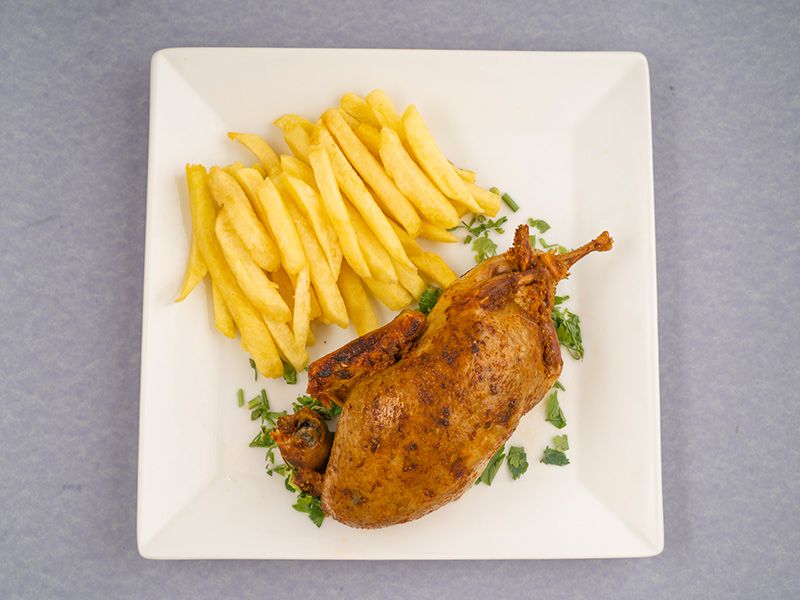 Stuffed Pigeon With Rice Piece